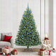Vidaxx sapin de Noël artificiel pliant vert 210 cm PVC et métal