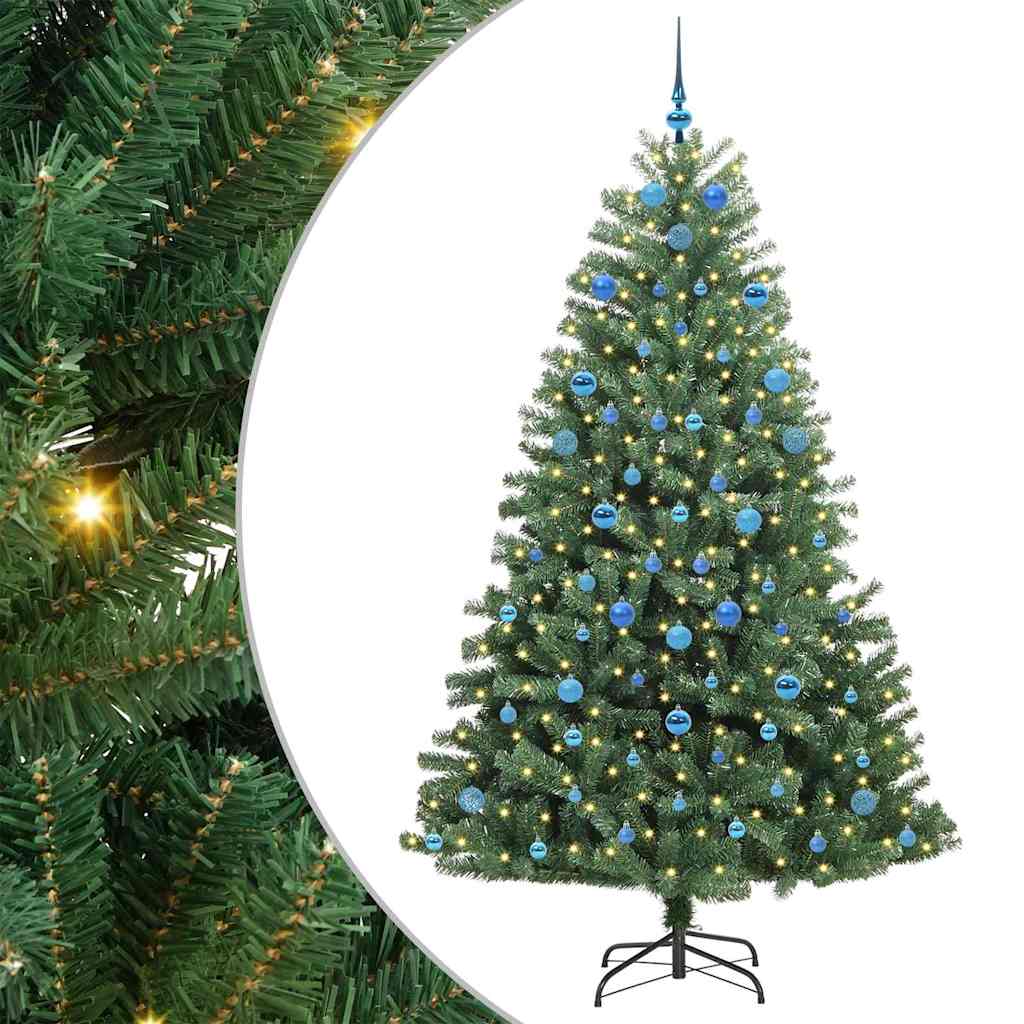 Vidaxx sapin de Noël artificiel pliant vert 210 cm PVC et métal