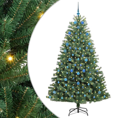 Vidaxx sapin de Noël artificiel pliant vert 210 cm PVC et métal