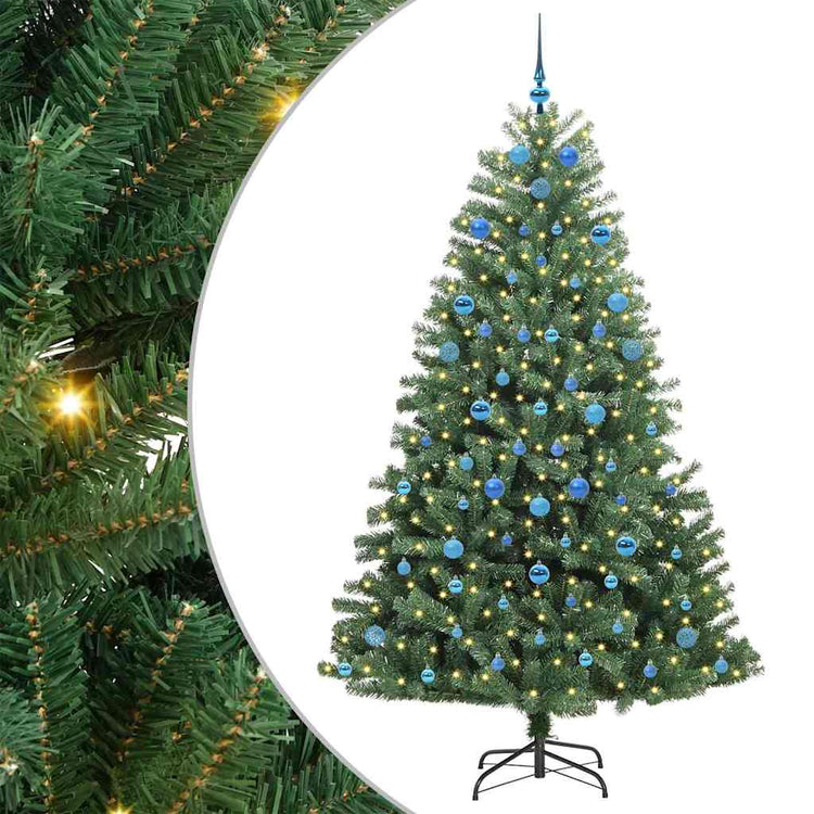 Vidaxx sapin de Noël artificiel pliant vert 210 cm PVC et métal