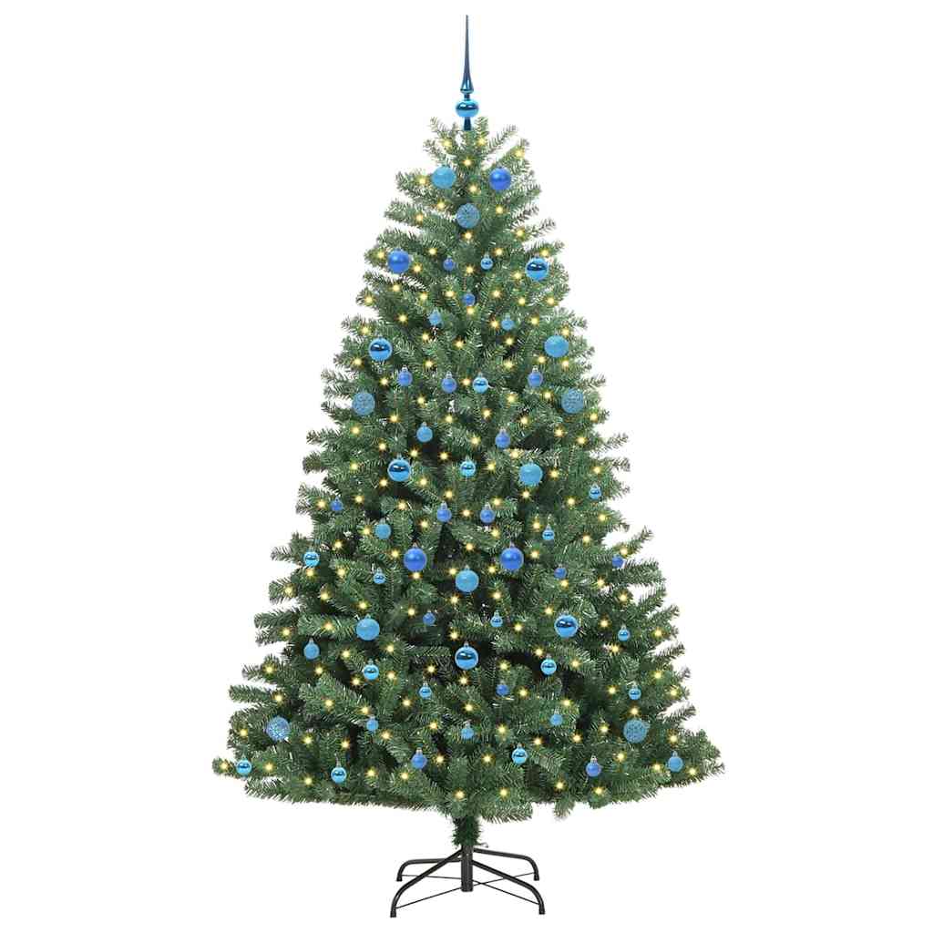 Vidaxx sapin de Noël artificiel pliant vert 210 cm PVC et métal