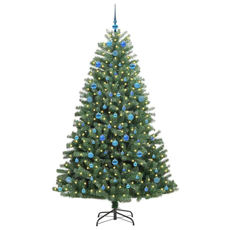 Vidaxx sapin de Noël artificiel pliant vert 210 cm PVC et métal