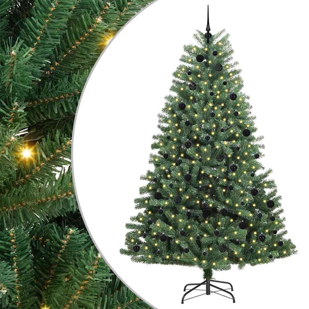 Vidaxx sapin de Noël artificiel pliant vert 240 cm PVC et métal