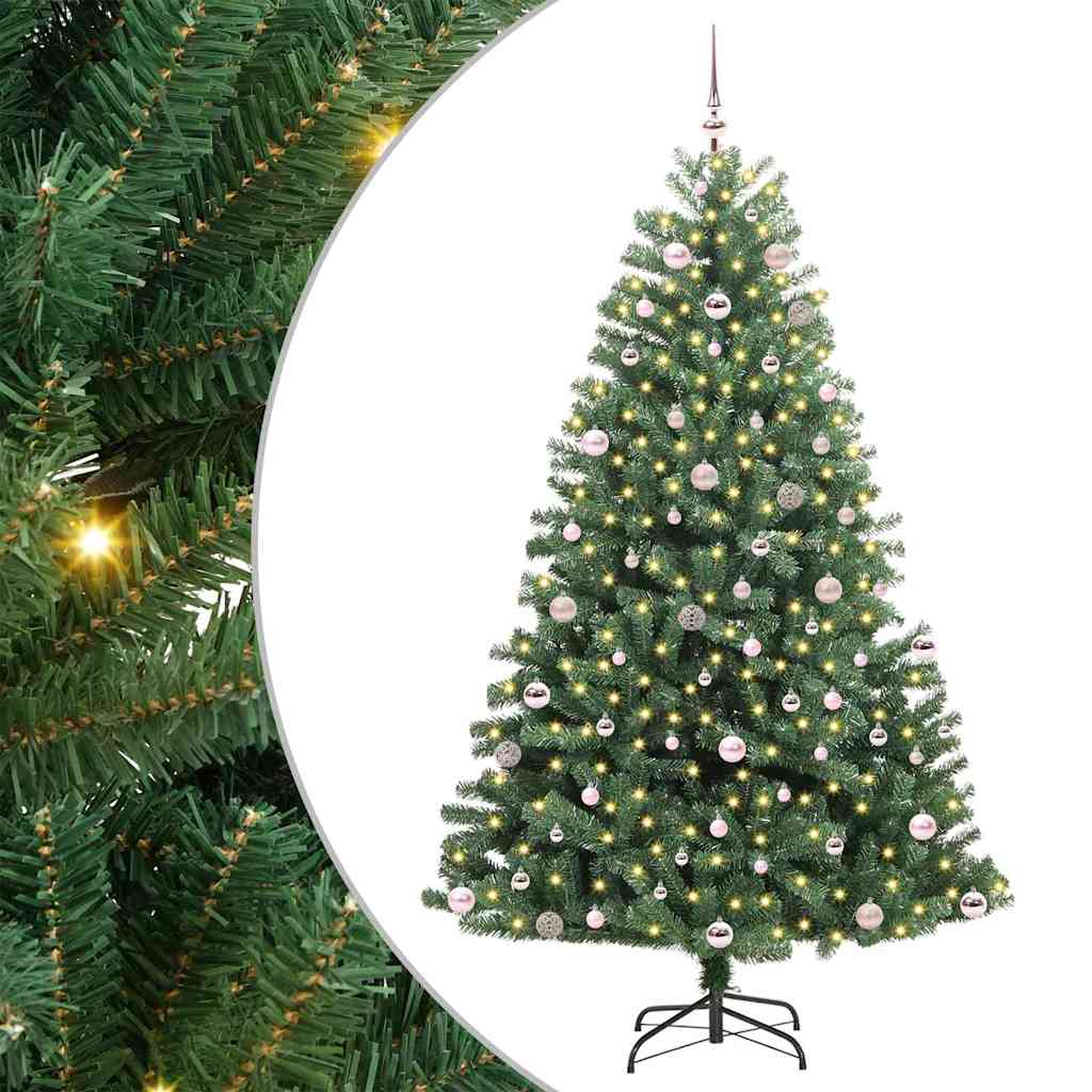 Vidaxx sapin de Noël artificiel pliant vert 240 cm PVC et métal