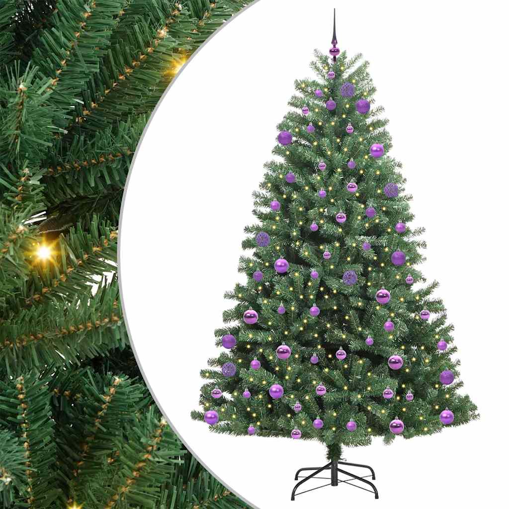 Vidaxx sapin de Noël artificiel pliant vert 240 cm PVC et métal