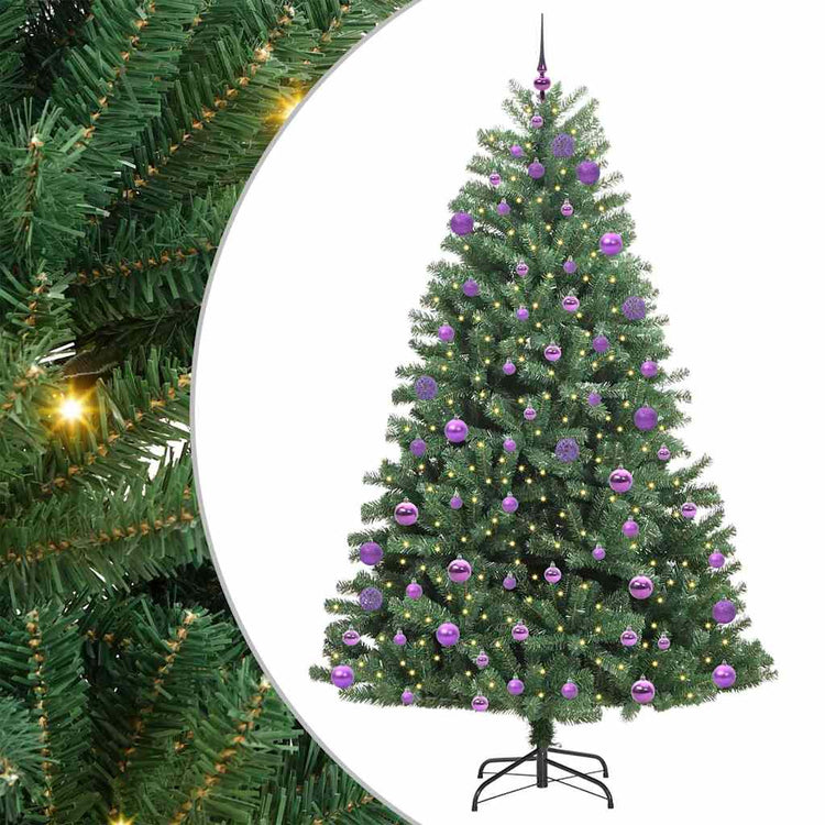 Vidaxx sapin de Noël artificiel pliant vert 240 cm PVC et métal