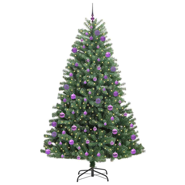 Vidaxx sapin de Noël artificiel pliant vert 240 cm PVC et métal