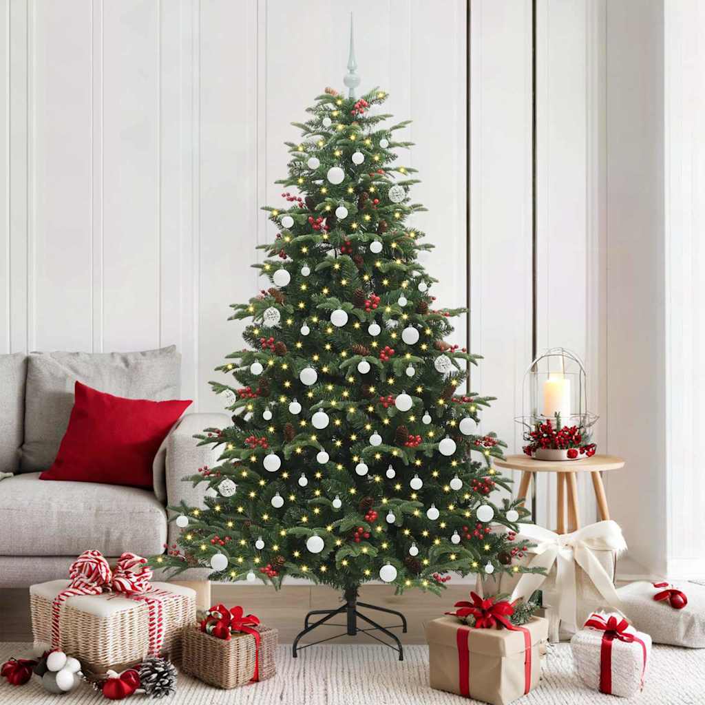 Vidaxx sapin de Noël artificiel vert 180 cm PVC et métal et plastique