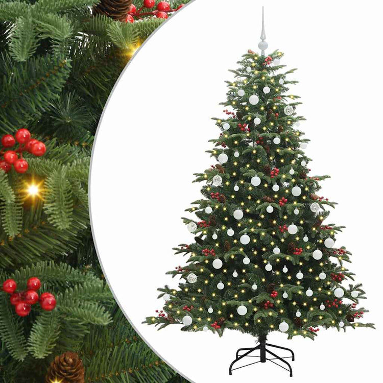 Vidaxx sapin de Noël artificiel vert 180 cm PVC et métal et plastique