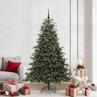 Vidaxx sapin de Noël artificiel vert 210 cm PVC et métal et plastique