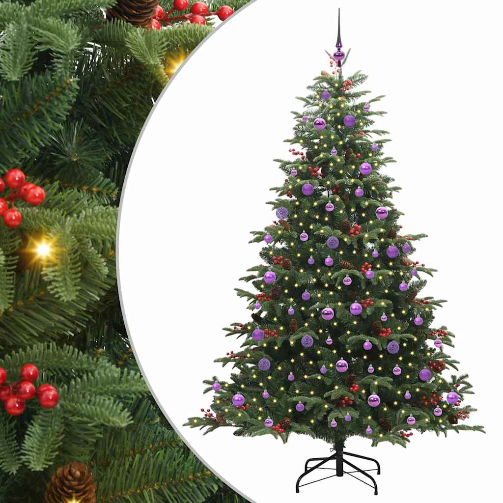 Vidaxx sapin de Noël artificiel vert 210 cm PVC et métal et plastique
