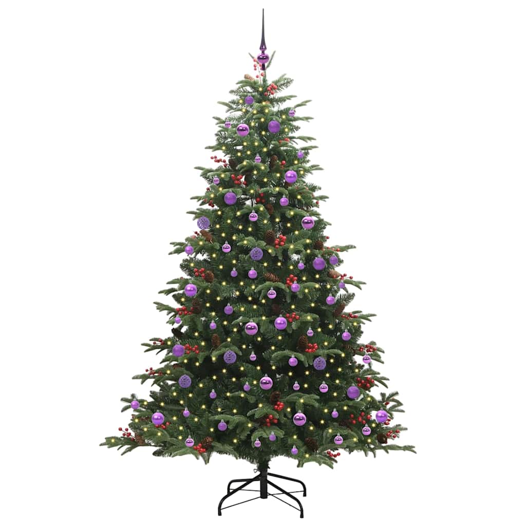 Vidaxx sapin de Noël artificiel vert 210 cm PVC et métal et plastique