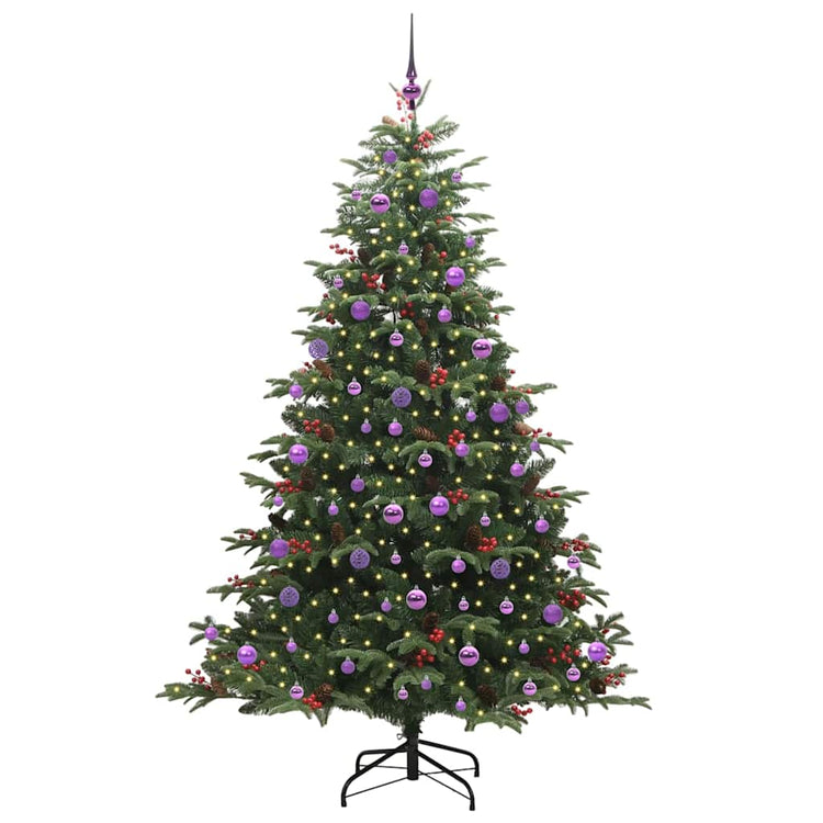 Vidaxx sapin de Noël artificiel vert 210 cm PVC et métal et plastique