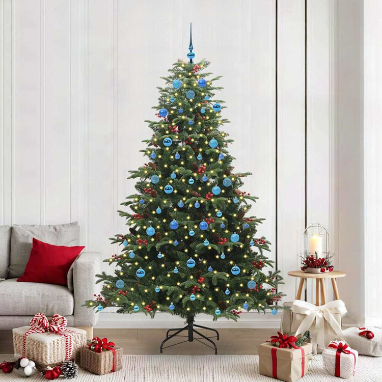 Vidaxx sapin de Noël artificiel vert 210 cm PVC et métal et plastique