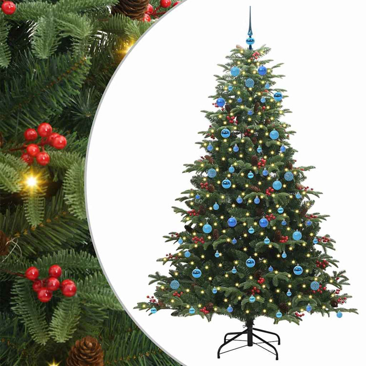 Vidaxx sapin de Noël artificiel vert 210 cm PVC et métal et plastique