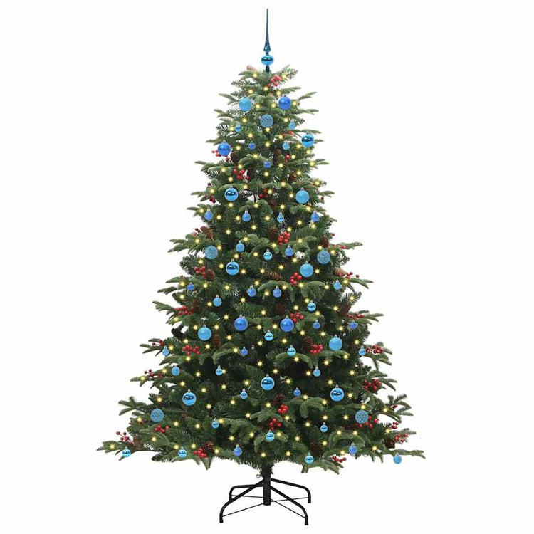 Vidaxx sapin de Noël artificiel vert 210 cm PVC et métal et plastique