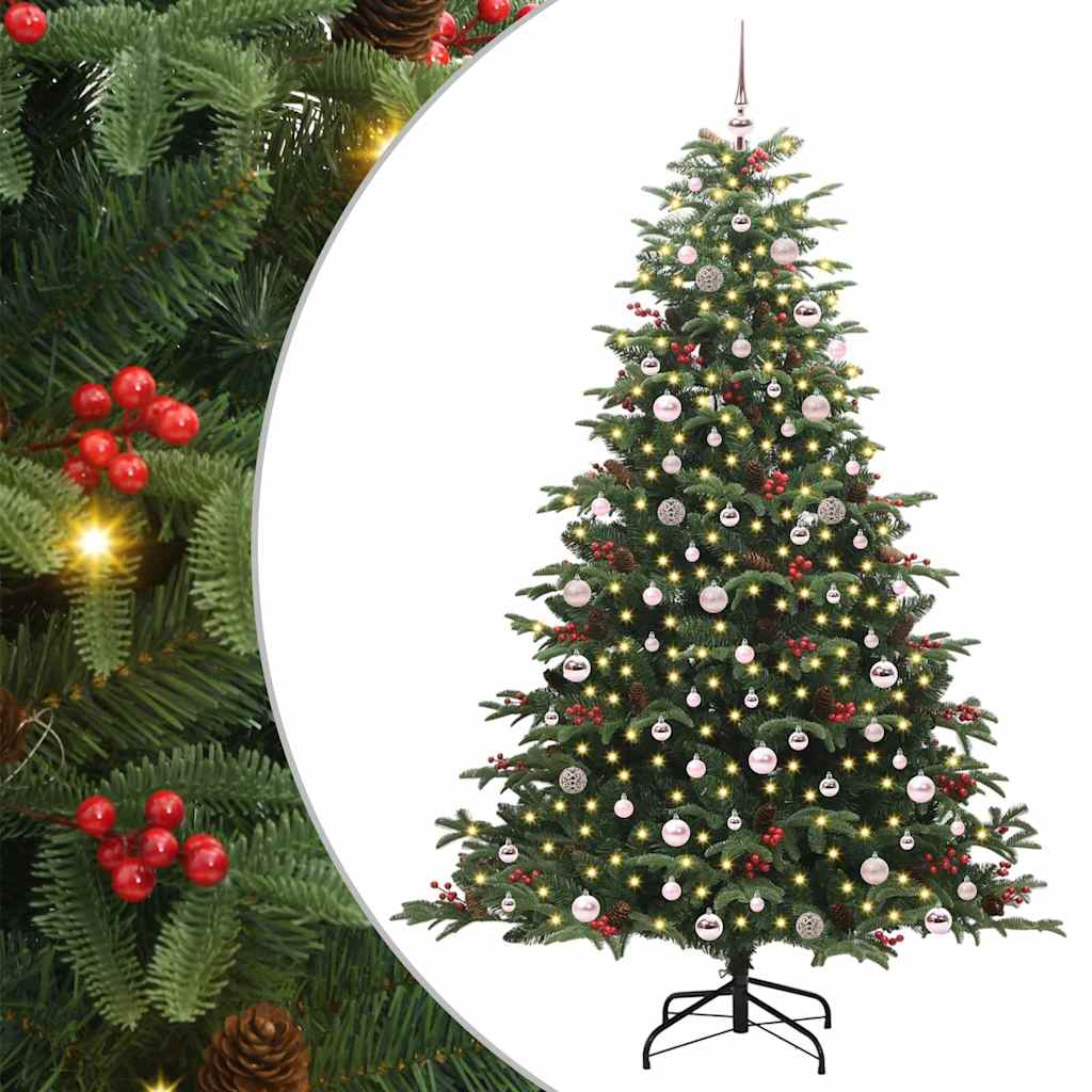 Vidaxx sapin de Noël artificiel vert 240 cm PVC et métal et plastique