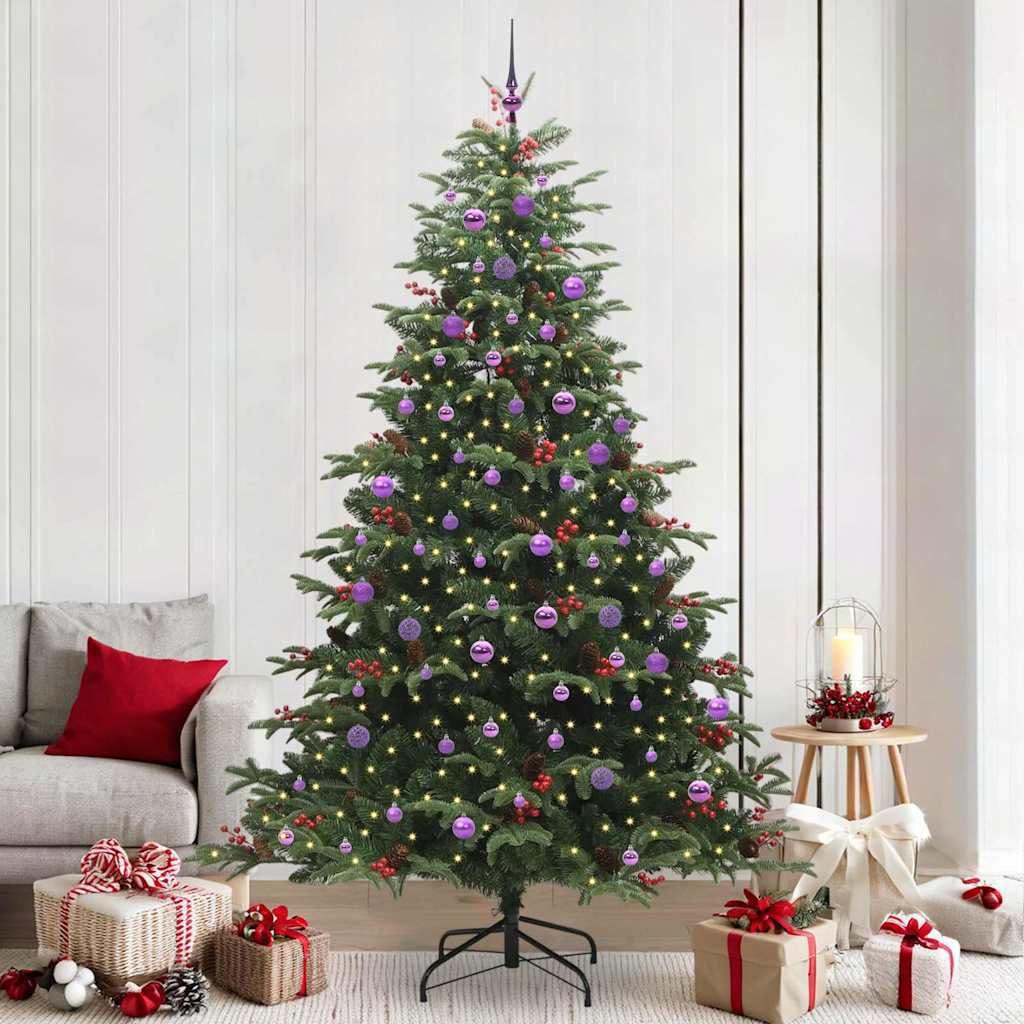 Vidaxx sapin de Noël artificiel vert 240 cm PVC et métal et plastique