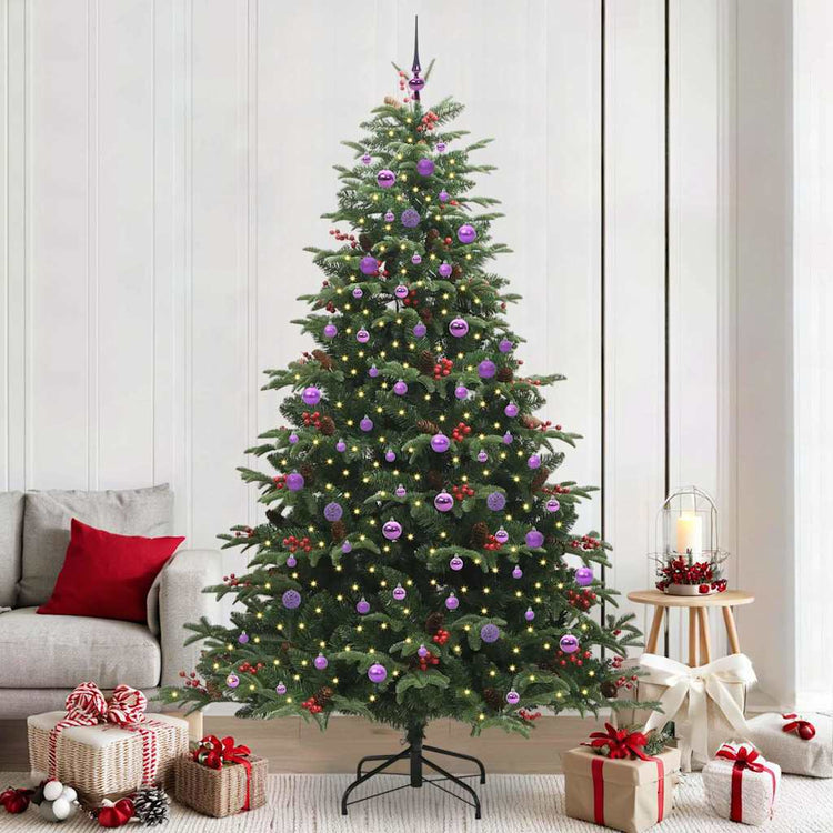 Vidaxx sapin de Noël artificiel vert 240 cm PVC et métal et plastique