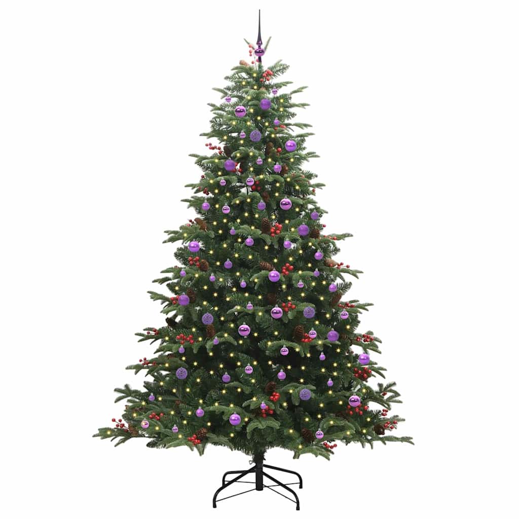 Vidaxx sapin de Noël artificiel vert 240 cm PVC et métal et plastique
