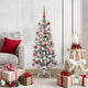 Vidaxx sapin de Noël artificiel pliant vert et blanc 120 cm