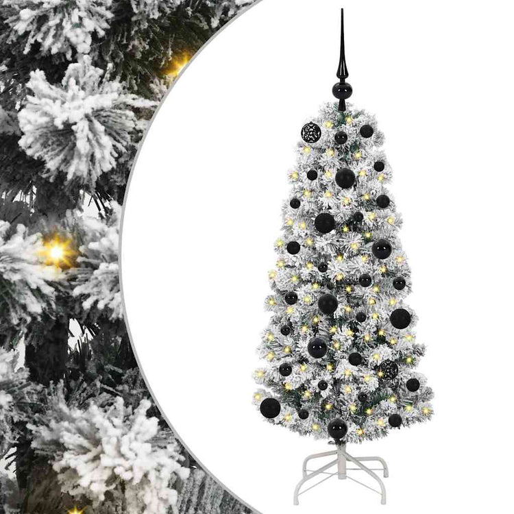 Vidaxx sapin de Noël artificiel pliant vert et blanc 120 cm