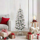 Vidaxx sapin de Noël artificiel pliant vert et blanc 120 cm