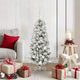 Vidaxx sapin de Noël artificiel pliant vert et blanc 120 cm