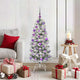 Vidaxx sapin de Noël artificiel pliant vert et blanc 120 cm