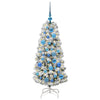 Vidaxx sapin de Noël artificiel pliant vert et blanc 120 cm