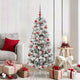 Vidaxx sapin de Noël artificiel pliant vert et blanc 150 cm