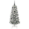 Vidaxx sapin de Noël artificiel pliant vert et blanc 150 cm