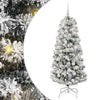 Vidaxx sapin de Noël artificiel pliant vert et blanc 150 cm