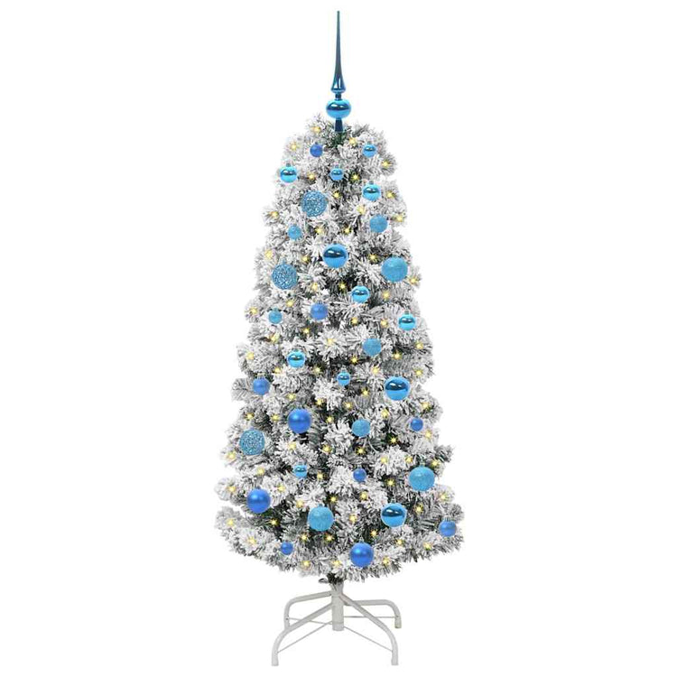 Vidaxx sapin de Noël artificiel pliant vert et blanc 150 cm