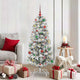 Vidaxx sapin de Noël artificiel pliant vert et blanc 150 cm