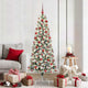 Vidaxx sapin de Noël artificiel pliant vert et blanc 180 cm