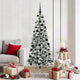 Vidaxx sapin de Noël artificiel pliant vert et blanc 180 cm