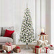 Vidaxx sapin de Noël artificiel pliant vert et blanc 180 cm