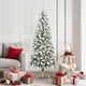 Vidaxx sapin de Noël artificiel pliant vert et blanc 180 cm