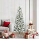 Vidaxx sapin de Noël artificiel pliant vert et blanc 180 cm