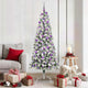 Vidaxx sapin de Noël artificiel pliant vert et blanc 180 cm
