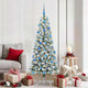 Vidaxx sapin de Noël artificiel pliant vert et blanc 180 cm
