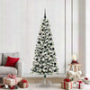 Vidaxx sapin de Noël artificiel pliant vert et blanc 210 cm