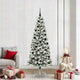 Vidaxx sapin de Noël artificiel pliant vert et blanc 210 cm