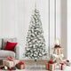 Vidaxx sapin de Noël artificiel pliant vert et blanc 210 cm