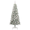 Vidaxx sapin de Noël artificiel pliant vert et blanc 210 cm