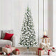 Vidaxx sapin de Noël artificiel pliant vert et blanc 210 cm
