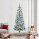 Vidaxx sapin de Noël artificiel pliant vert et blanc 210 cm