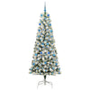 Vidaxx sapin de Noël artificiel pliant vert et blanc 210 cm