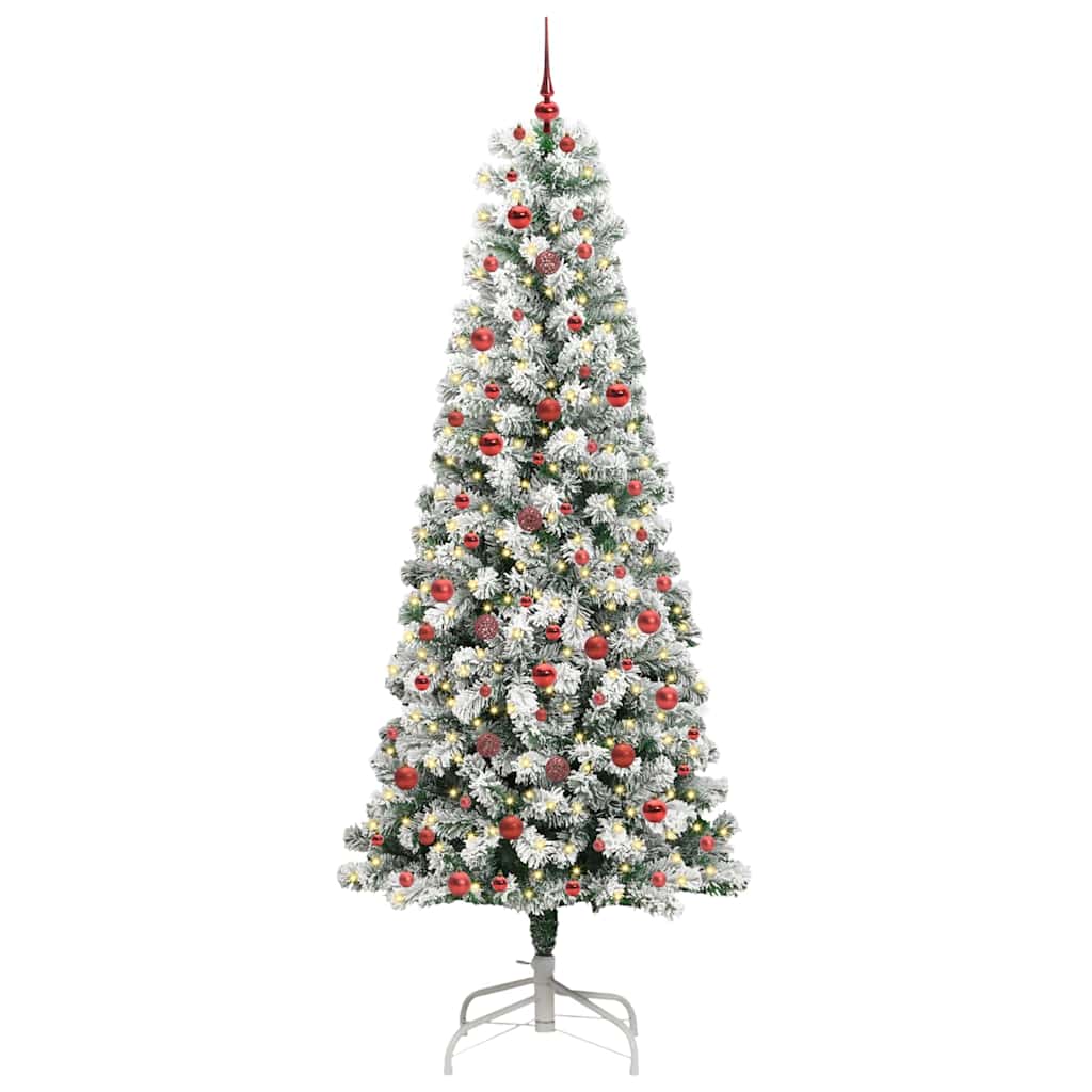 Vidaxx sapin de Noël artificiel pliant vert et blanc 240 cm